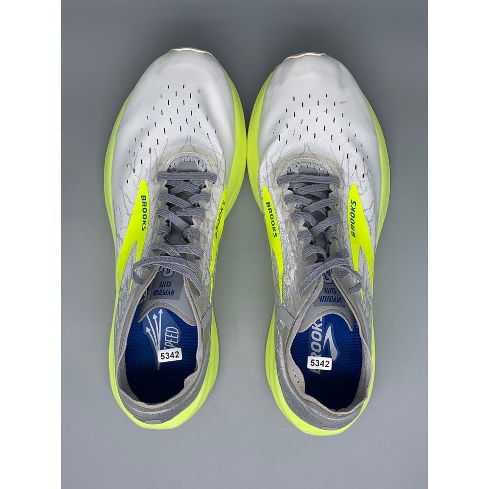Brooks Hyperion Elite 2 White Lime Running Shoes 1000371D111 Men's Sz 12 - Picture 4 of 10